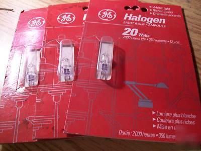 Ge 20 watt halogen bulbs ~ surplus~ qty. X3