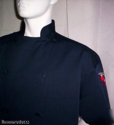 Lot 3 chef coat jacket navy &hat 2X 3X 4X beautiful ss