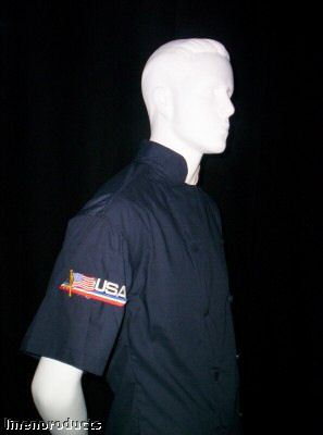 Lot 3 chef coat jacket navy &hat 2X 3X 4X beautiful ss