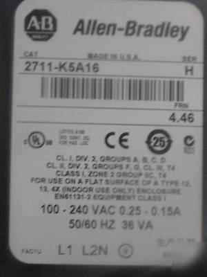 New allen bradley 2711-K5A16 panelview 550 ser. h ** **