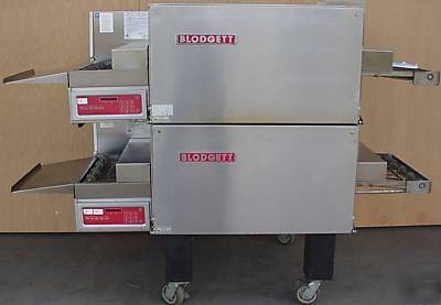 Nice blodgett MT2136G gas double conveyor pizza ovens