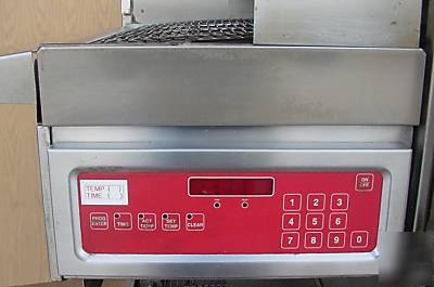 Nice blodgett MT2136G gas double conveyor pizza ovens