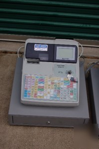 Sharp up-700 cash register & drawer with keys must see