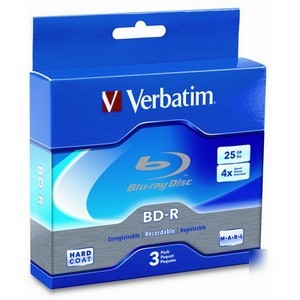 Verbatim 96928 -3PK bd-r 4X 25GB branded 