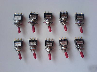 10 single pole double throw on-on or on-off switches