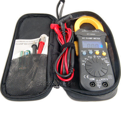 600A auto hvac digital clamp multi thermo meter+zipcase