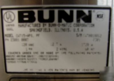 Bunn CWT15-aps single airpot brewer