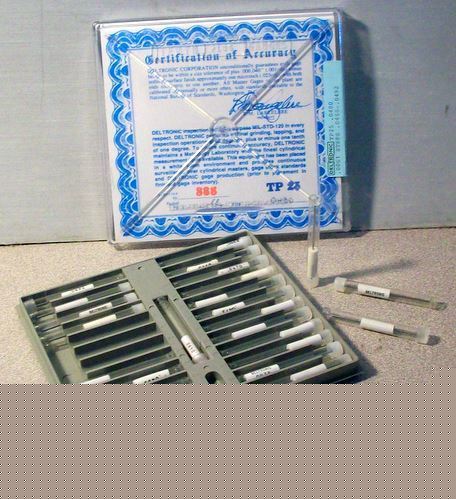Deltronic plug gage set: box of gauges very nice