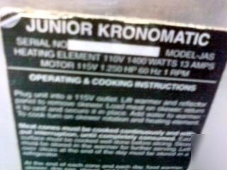 Junior kronomatic-gyro broiler