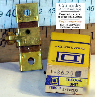 New 1 square d B6.25 thermal overload relay 