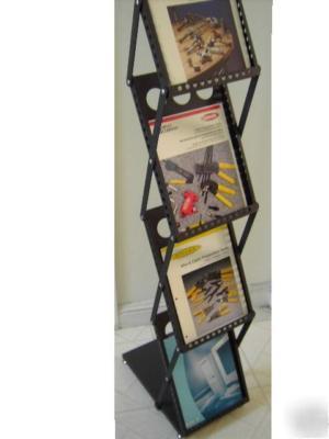 Trade show literature brochure display magazine rack 