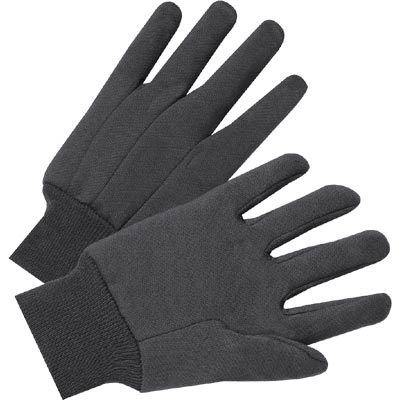 West chester brown jersey gloves - large, 3-pk.