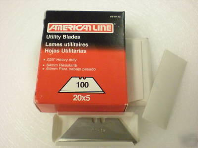 100 american safety razor hd 2-notch utility blades