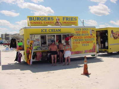 Beach wagon premier location on daytona beach 
