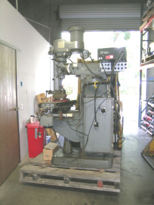 Bridgeport vertical knee mill dro power feed 9X48 2HP