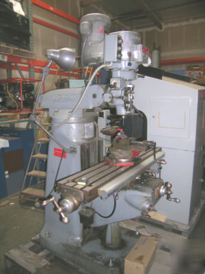 Bridgeport vertical knee mill dro power feed 9X48 2HP