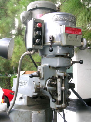 Bridgeport vertical knee mill dro power feed 9X48 2HP