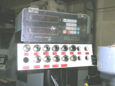 Bridgeport vertical knee mill dro power feed 9X48 2HP