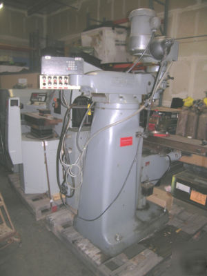 Bridgeport vertical knee mill dro power feed 9X48 2HP