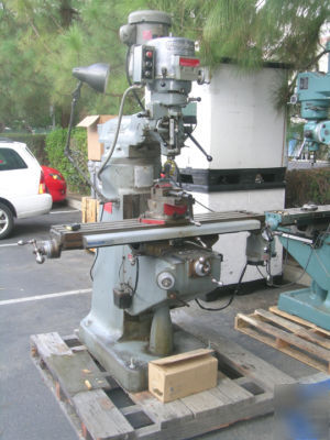 Bridgeport vertical knee mill dro power feed 9X48 2HP