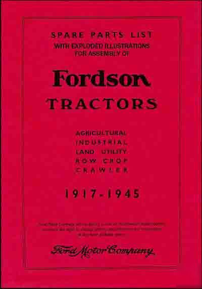 Complete spare parts catalog - fordson tractors 1917-45