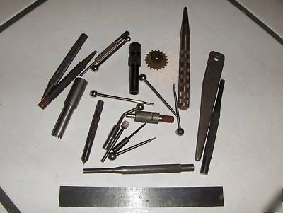 Machinist tools - tool & die - lot of 21 - taps, rule, 
