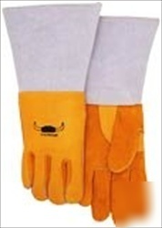 New wise prestigious welding gloves golden leather 