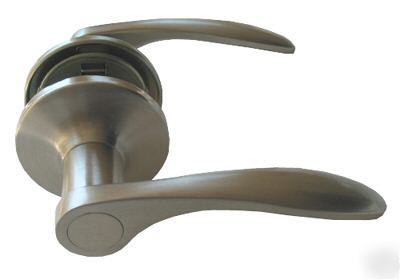 Passage satin nickel lever handle door lock lockset 6