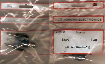 Pomona model 1269 double banana bnc female connector