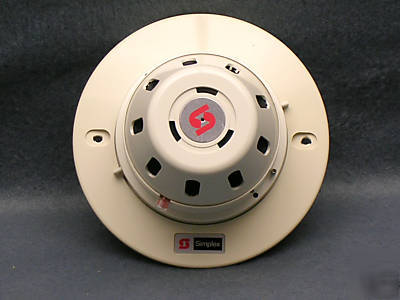 Simplex #2098-9636 smoke detect head w/#2098-9641 base