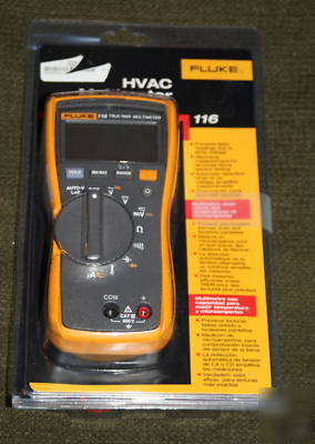 Used fluke hvac multimeter mode 116 w/manuals & leads