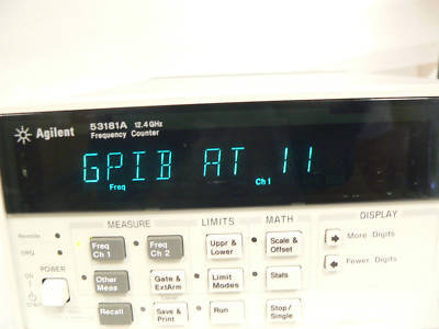 Agilent 53181A frequency counter 12.4 ghz option 010 