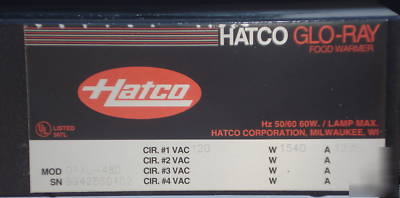 Display hot case food warmer hatco glo ray 48