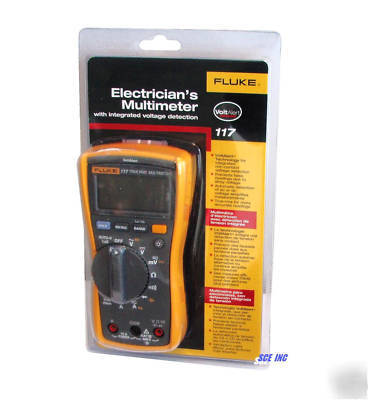 Fluke electrician's multimeter 117 with voltalert 