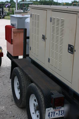 Generac 2000 series 25 kva 3 phase generator on trailer