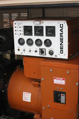 Generac 2000 series 25 kva 3 phase generator on trailer