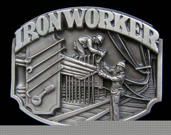 Ironworker belt buckle unused nice buckles