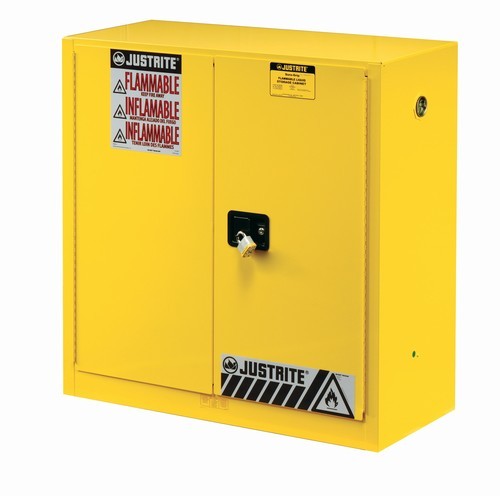 Justrite 90 gallon yellow safety cabinet