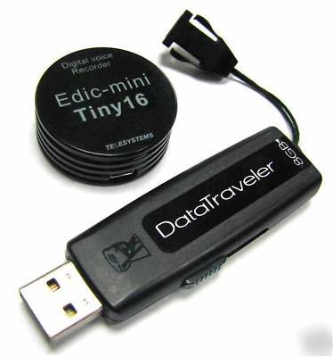 Micro spy voice recorder edic-mini TINY16 B25 300HR usb