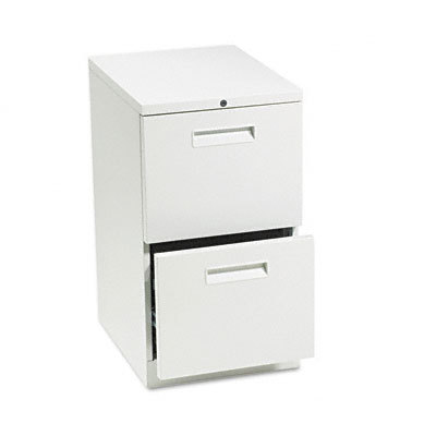 Mobile pedestal file w/2 file drawers gray