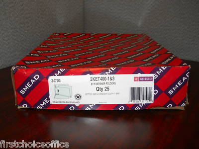 New smead 34705 et fastener folders letter size qty 25 