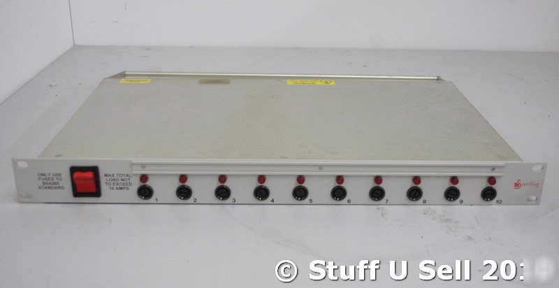 Sterling rack mountable 10 x iec mains distributor 