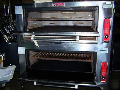 Vulcan double deck pizza baking commercial kitchen oven