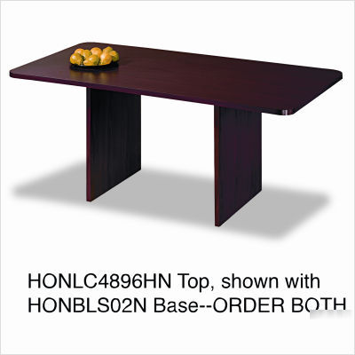 Hon 96 x 48 racetrack table base, mahogany