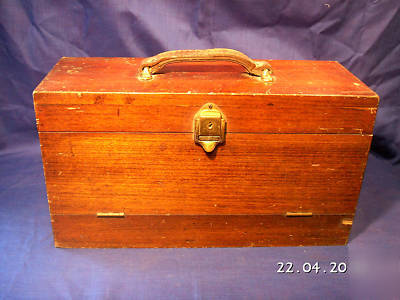 44 vintage metal reamers with wood tool dremel box 