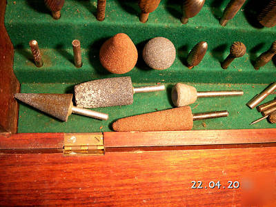 44 vintage metal reamers with wood tool dremel box 