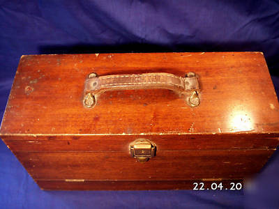 44 vintage metal reamers with wood tool dremel box 