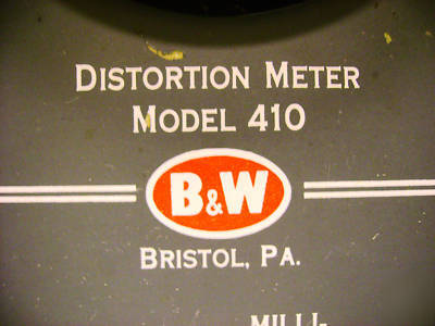 B & w distortion meter model 410 used no 