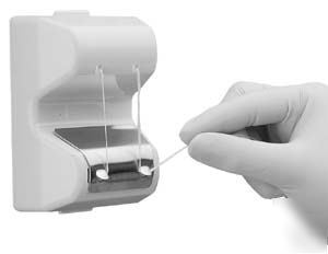 Dental floss fix clinical dispenser infection control