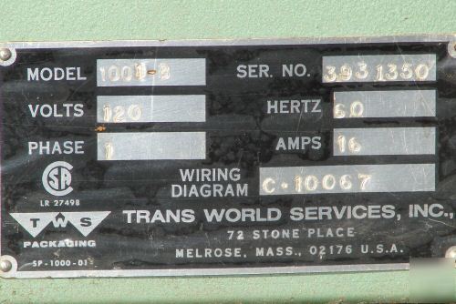 Trans world services pixie sandwich sealer packaging